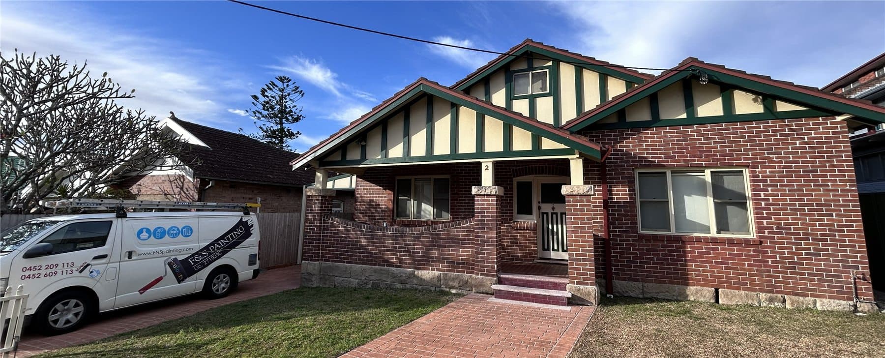 Recent Chatswood exterior gable and trim painting finish by F&S Painting