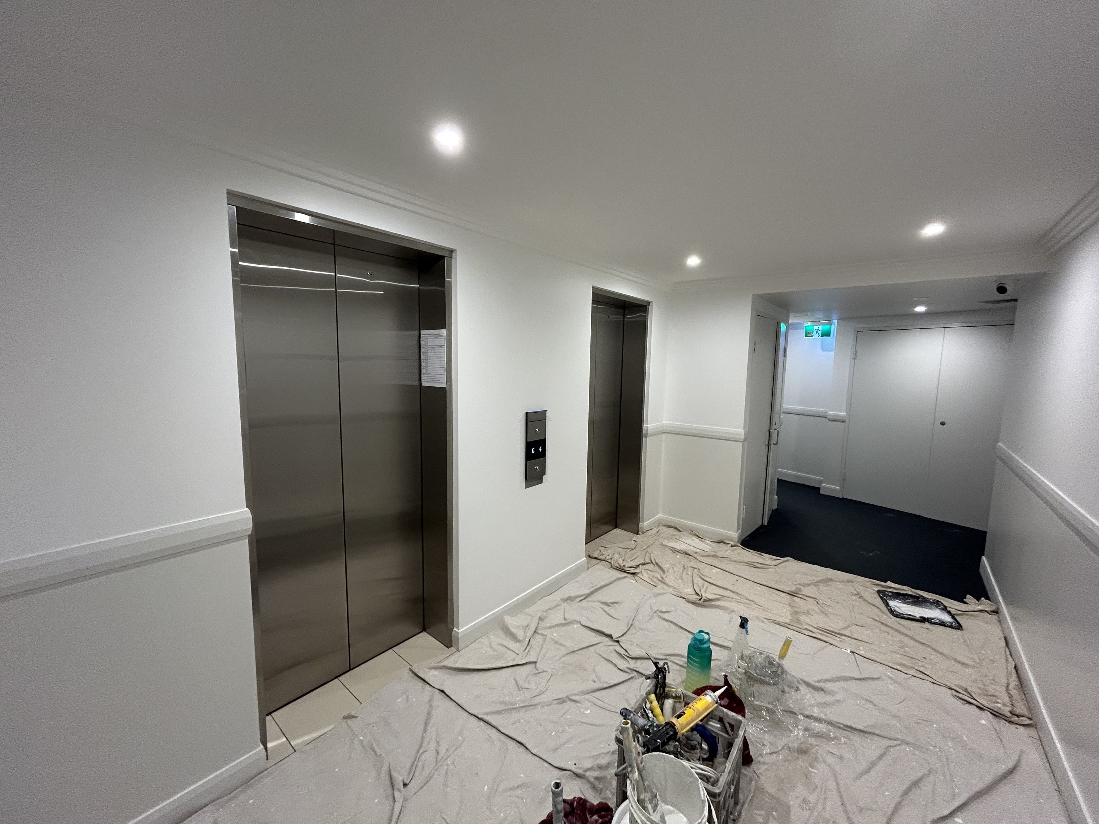 Dee Why strata common area and lift lobby during repainting by F&S Painting